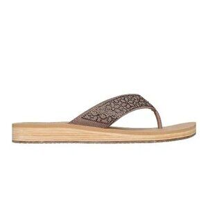 Skechers Summers Low Mocha Women's Thong Sandals - Size 10 NWB 119469/MOC Vegan